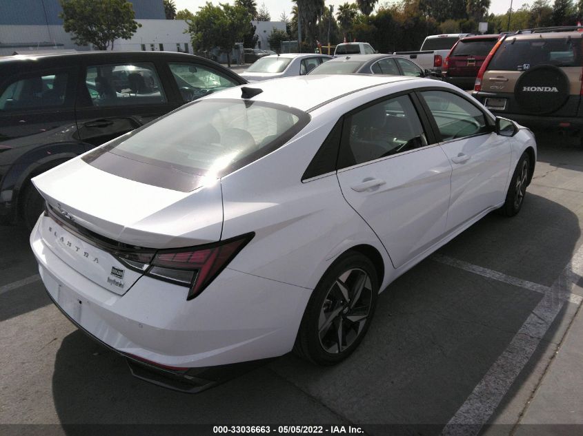 2021 HYUNDAI ELANTRA HYBRID LIMITED KMHLN4AJ7MU011097