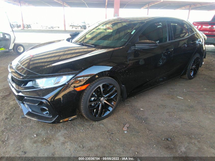 2021 HONDA CIVIC HATCHBACK SPORT SHHFK7H40MU201049