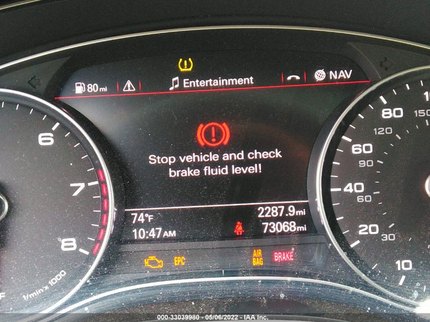 2016 AUDI A6 2.0T PREMIUM PLUS WAUDFAFC7GN126499