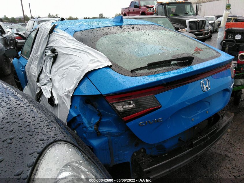 2022 HONDA CIVIC HATCHBACK SPORT 19XFL2H88NE003993