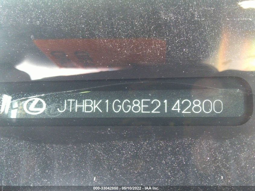 2014 LEXUS ES 350 350 JTHBK1GG8E2142800