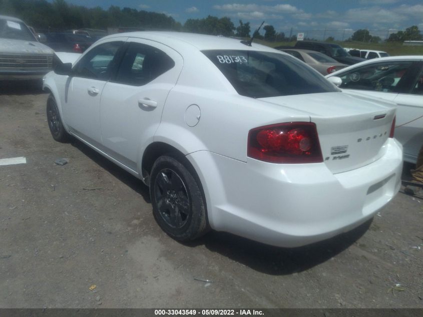 2013 DODGE AVENGER SE 1C3CDZAB8DN621988