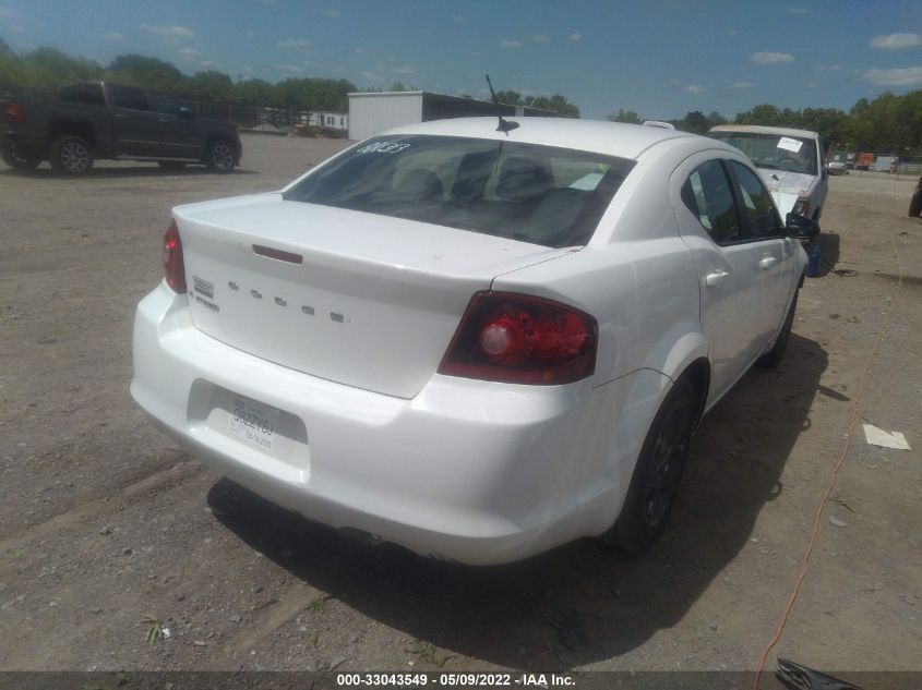 2013 DODGE AVENGER SE 1C3CDZAB8DN621988
