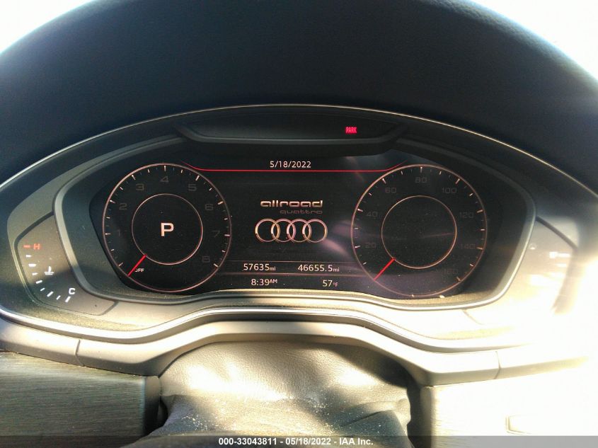 2018 AUDI A4 ALLROAD PREMIUM PLUS WA18NAF45JA232734