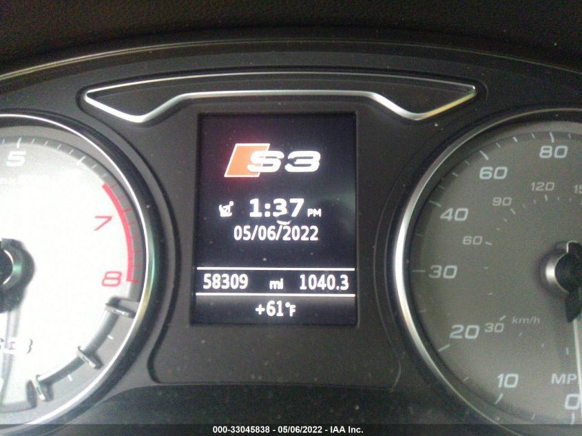 2015 AUDI S3/A3 2.0T PREMIUM PLUS WAUBFGFF3F1077697