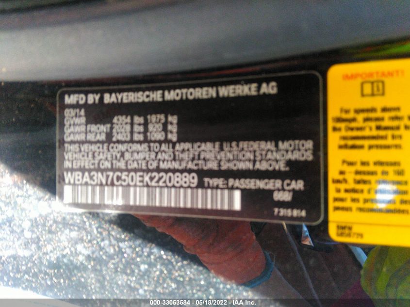 2014 BMW 4 SERIES 428I WBA3N7C50EK220889