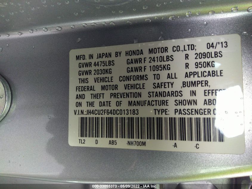 2013 ACURA TSX TECH PKG JH4CU2F64DC013183