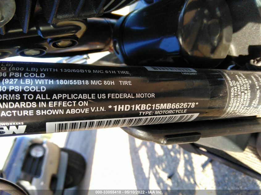 2021 HARLEY-DAVIDSON FLHX 1HD1KBC15MB662678