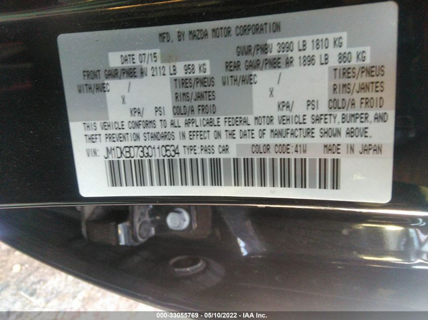 2016 MAZDA CX-3 GRAND TOURING JM1DKBD73G0110534