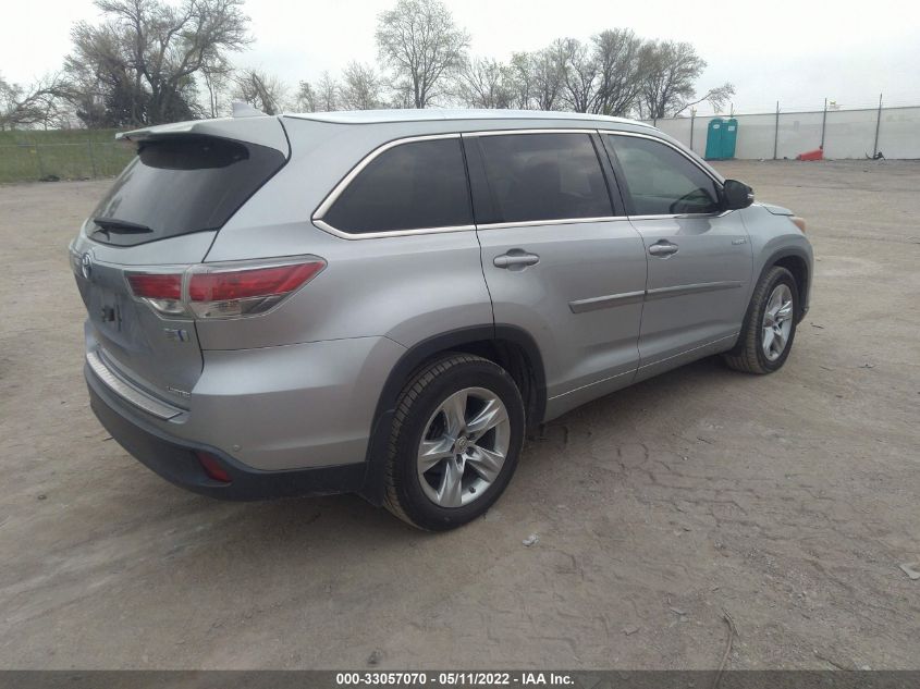 2015 TOYOTA HIGHLANDER HYBRID HYBRID LTD PLATINUM 5TDDCRFH0FS009426