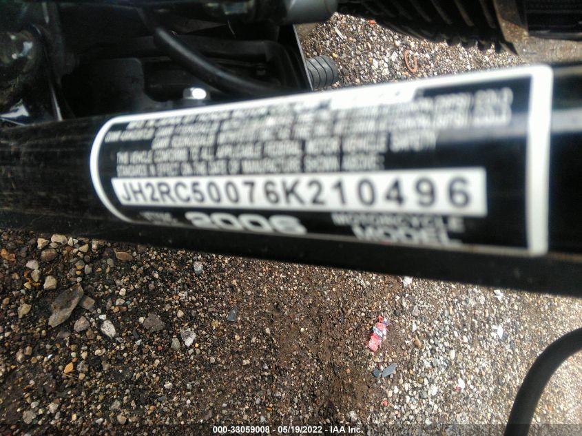 2006 HONDA VT750 C JH2RC50076K210496
