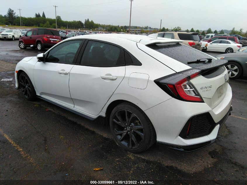 2018 HONDA CIVIC HATCHBACK SPORT SHHFK7H45JU237430
