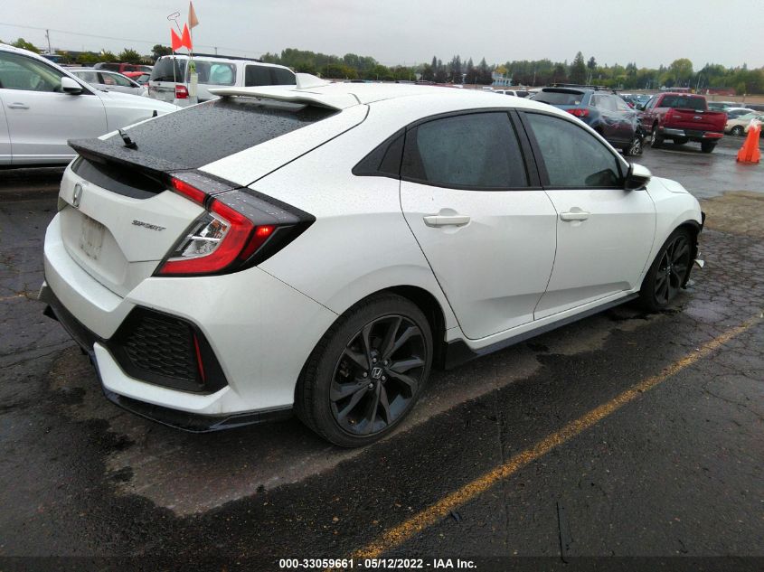 2018 HONDA CIVIC HATCHBACK SPORT SHHFK7H45JU237430