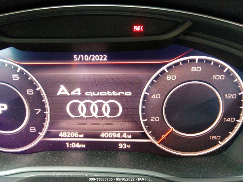 2017 AUDI A4 PREMIUM PLUS WAUENAF49HN053783