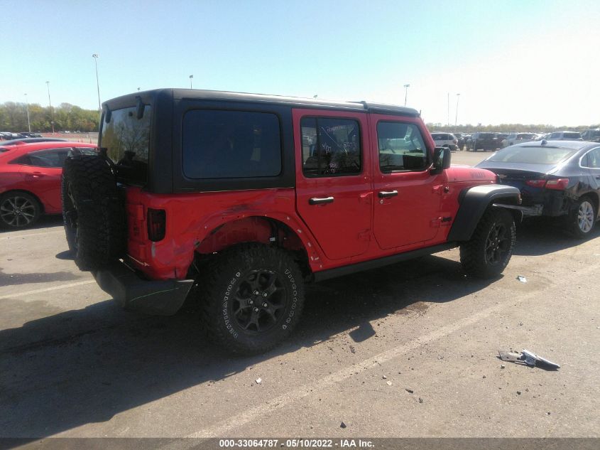 2021 JEEP WRANGLER UNLIMITED WILLYS 1C4HJXDG6MW651555