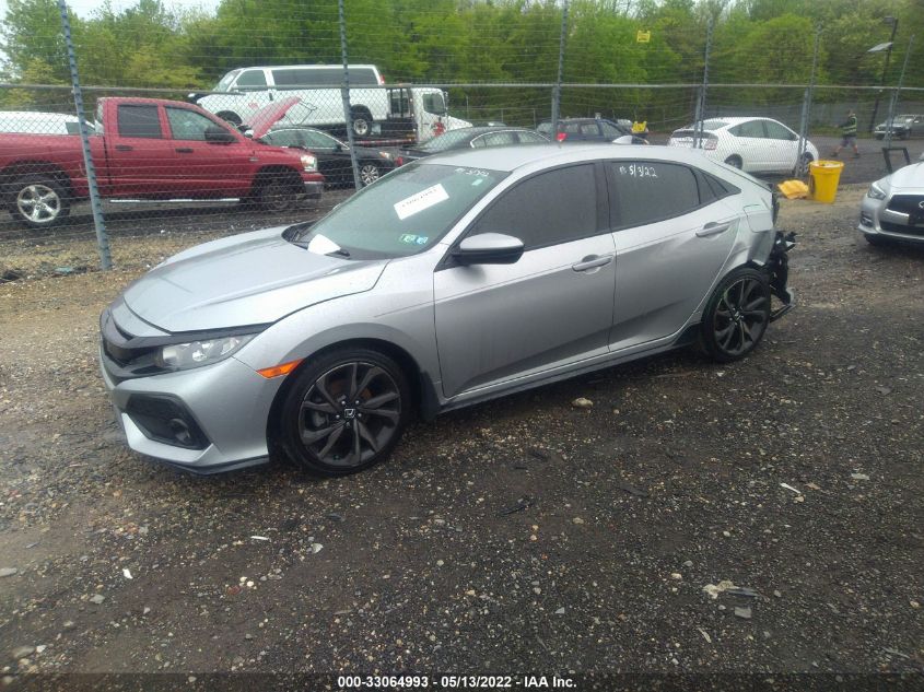 2019 HONDA CIVIC HATCHBACK SPORT SHHFK7H43KU423176