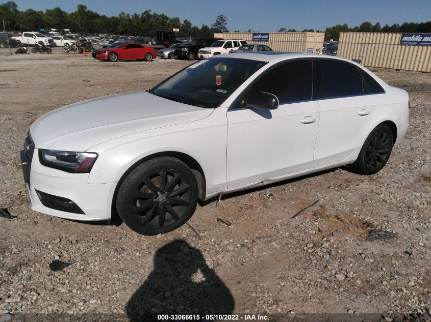 2013 AUDI A4 PREMIUM PLUS WAUFFAFL9DN046142