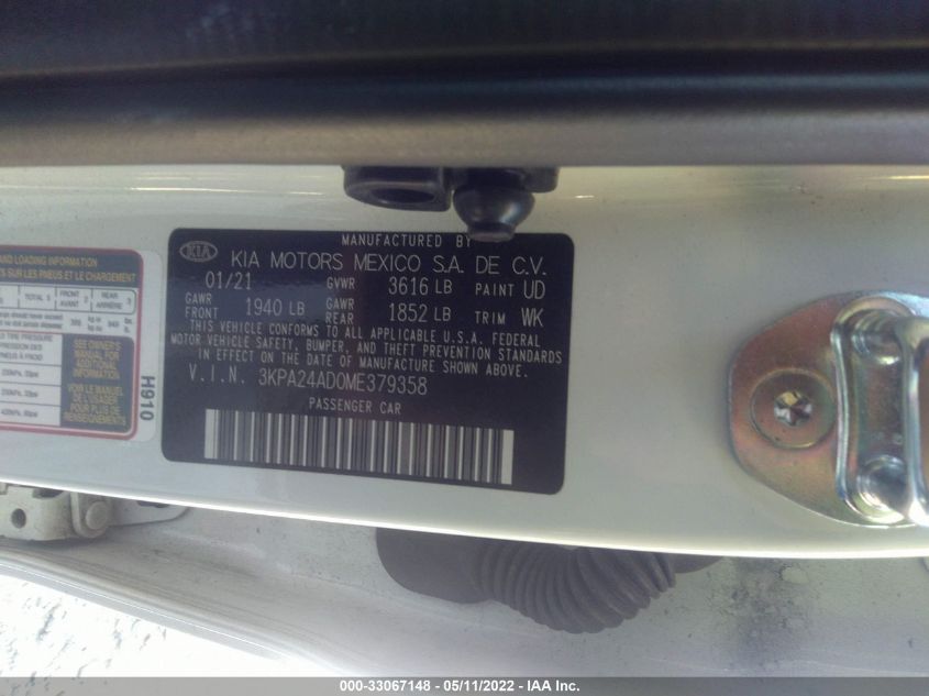 2021 KIA RIO S 3KPA24AD0ME379358