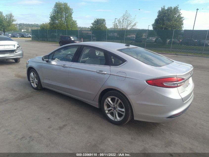 2018 FORD FUSION HYBRID S 3FA6P0UU9JR122205