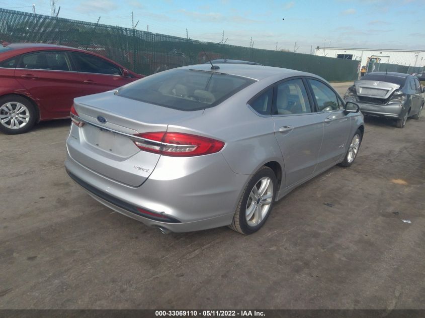 2018 FORD FUSION HYBRID S 3FA6P0UU9JR122205