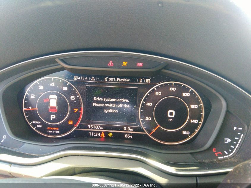 2019 AUDI Q5 PRESTIGE WA1CNAFY0K2091287