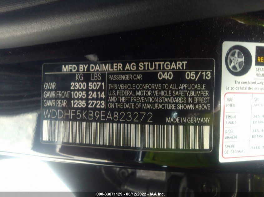 2014 MERCEDES-BENZ E-CLASS E 350 SPORT WDDHF5KB9EA823272