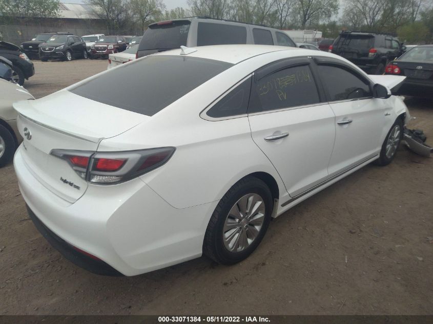 2017 HYUNDAI SONATA HYBRID SE KMHE24L32HA063373