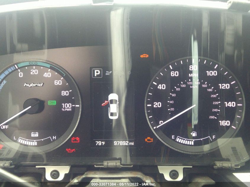2017 HYUNDAI SONATA HYBRID SE KMHE24L32HA063373