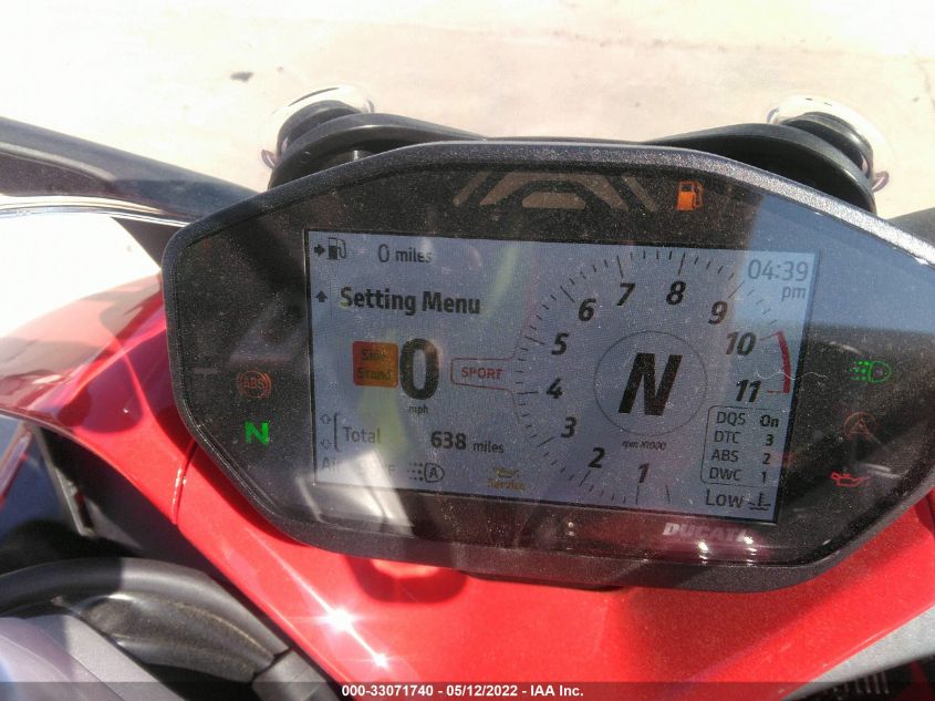 2022 DUCATI SUPERSPORT ZDMVABDS6NB003012