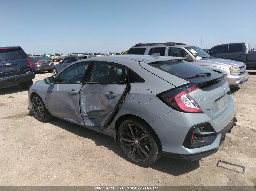 2021 HONDA CIVIC HATCHBACK SPORT SHHFK7H42MU208844