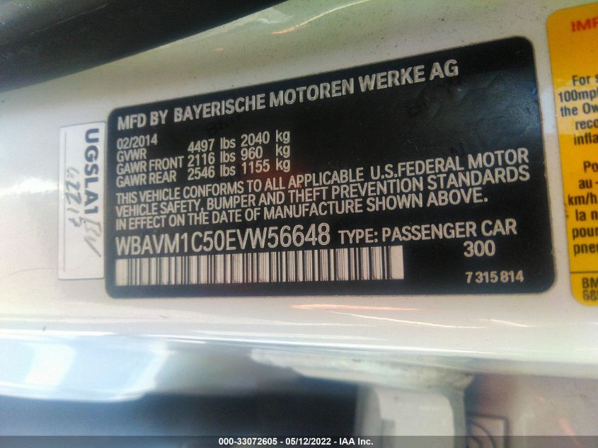 2014 BMW X1 SDRIVE28I WBAVM1C50EVW56648