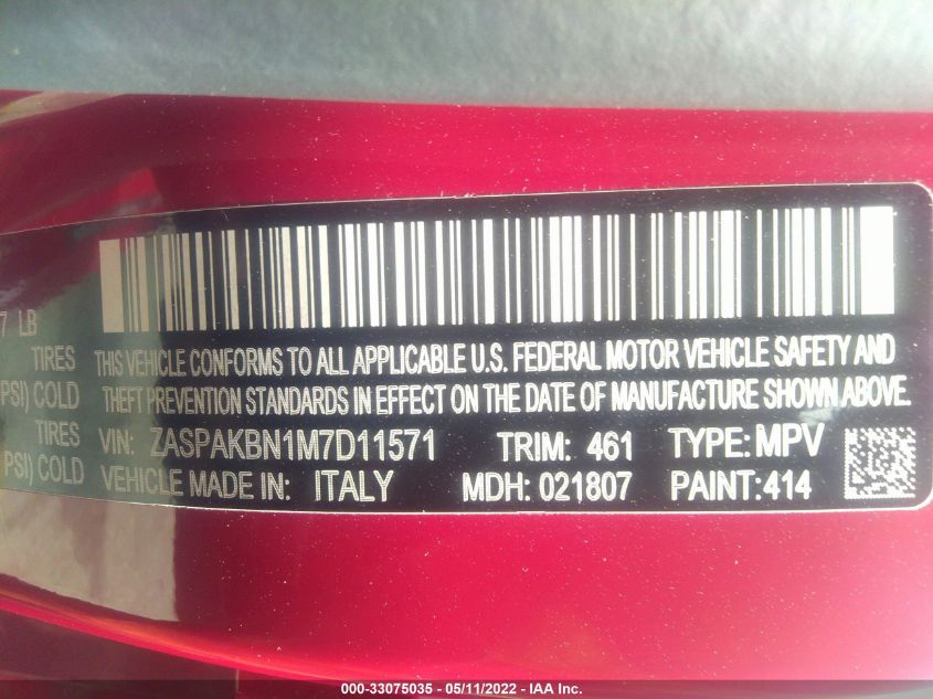 2021 ALFA ROMEO STELVIO TI ZASPAKBN1M7D11571