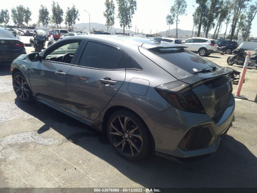 2018 HONDA CIVIC HATCHBACK SPORT SHHFK7G43JU217811