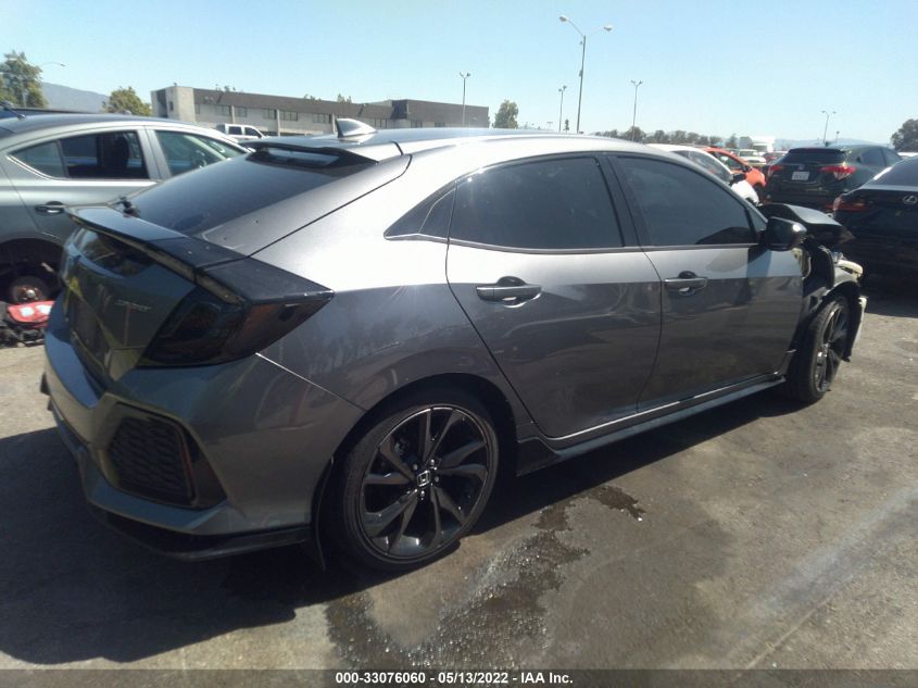 2018 HONDA CIVIC HATCHBACK SPORT SHHFK7G43JU217811