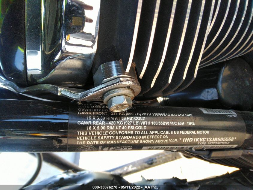2018 HARLEY-DAVIDSON FLHRXS 1HD1KVC13JB605568