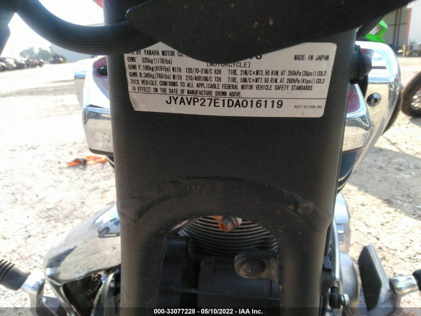 2013 YAMAHA XV1900 CU JYAVP27E1DA016119
