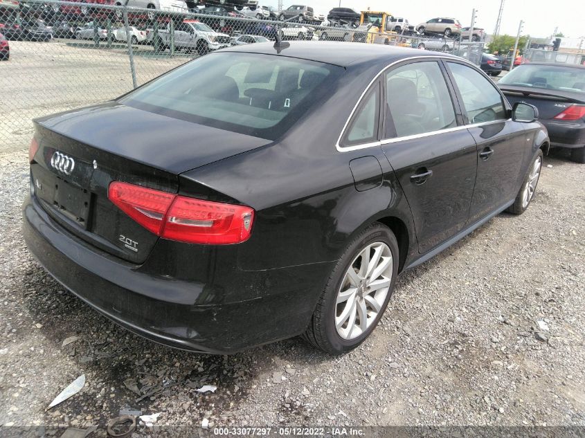 2014 AUDI A4 PREMIUM WAUBFAFL2EA068328