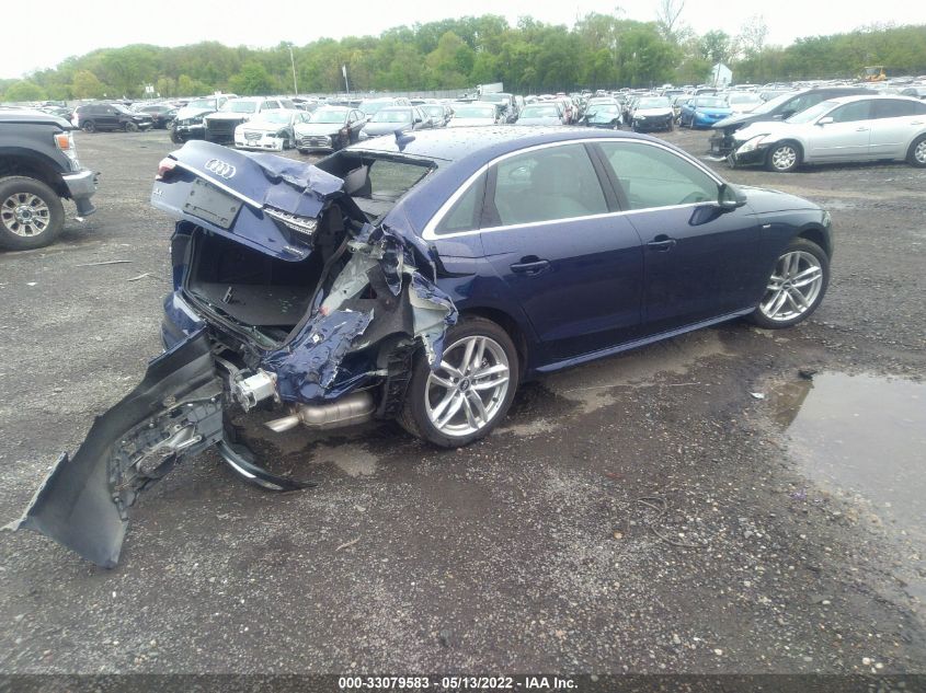 2020 AUDI A4 PREMIUM WAUDNAF45LA040007