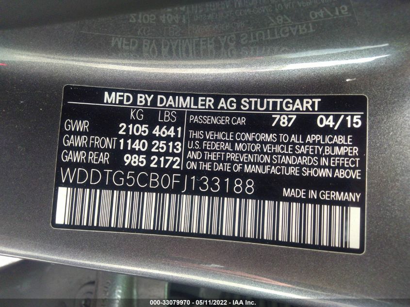 2015 MERCEDES-BENZ GLA-CLASS GLA 45 AMG WDDTG5CB0FJ133188