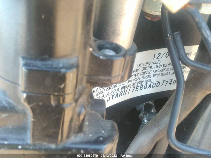 2009 YAMAHA FZ1 S JYARN17E89A007748