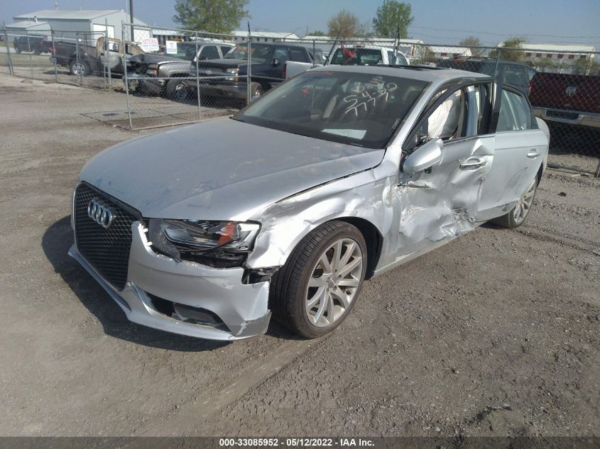 2013 AUDI A4 PREMIUM PLUS WAUEFAFL3DA107777