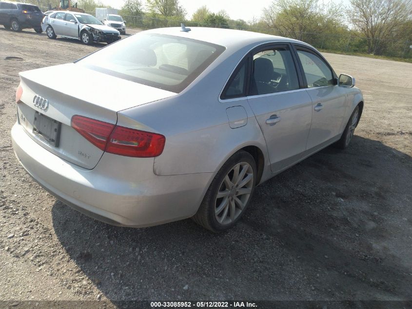 2013 AUDI A4 PREMIUM PLUS WAUEFAFL3DA107777