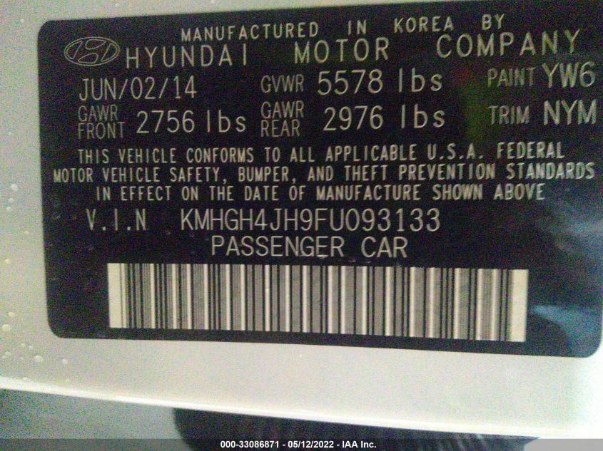 2015 HYUNDAI EQUUS SIGNATURE/ULTIMATE KMHGH4JH9FU093133