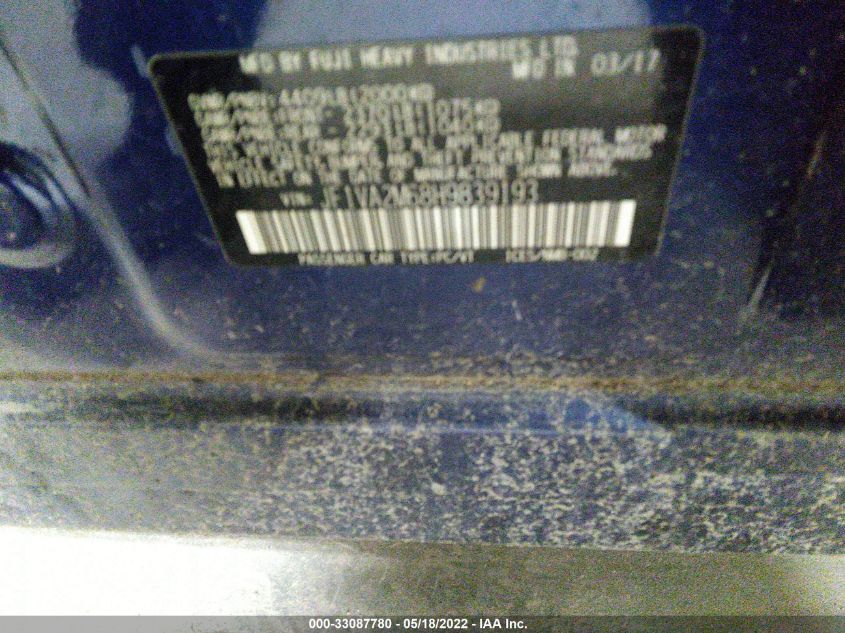 2017 SUBARU WRX STI JF1VA2M68H9839193