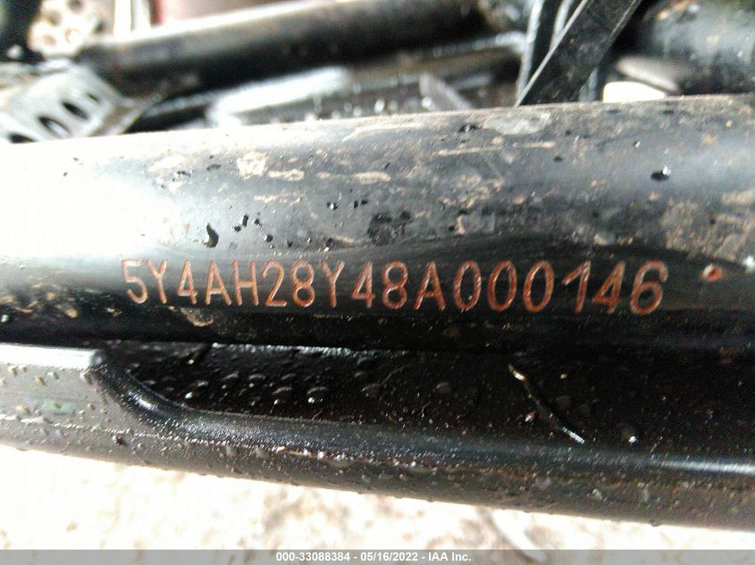 2008 YAMAHA YFM450 A 5Y4AH28Y48A000146