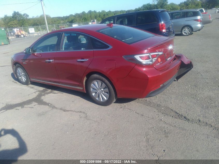 2016 HYUNDAI SONATA HYBRID SE KMHE24L10GA011186