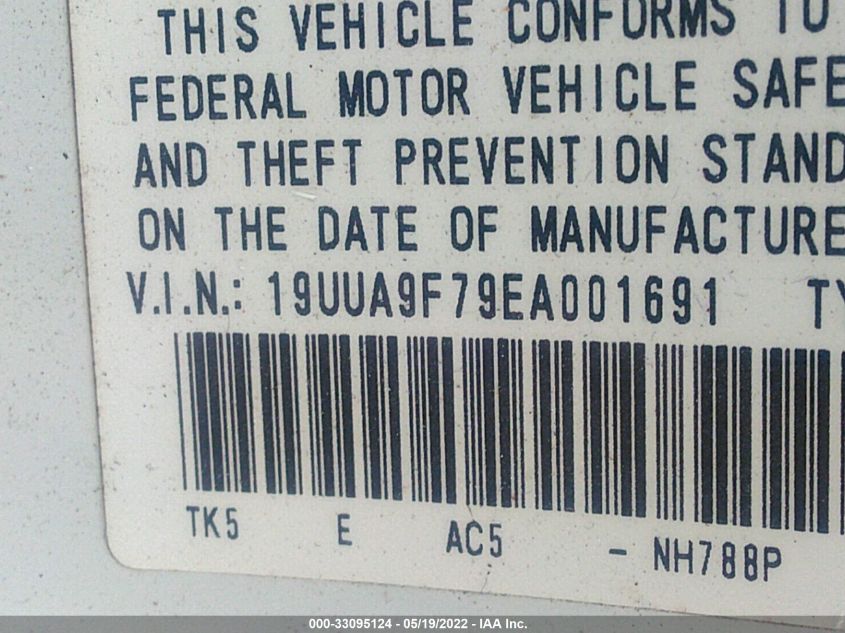 2014 ACURA TL ADVANCE 19UUA9F79EA001691