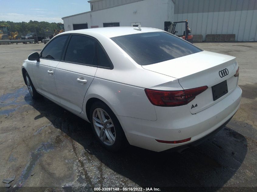 2017 AUDI A4 PREMIUM WAUGNAF43HN003342