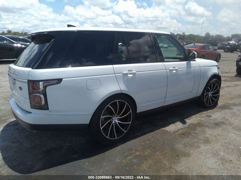 2019 LAND ROVER RANGE ROVER HSE SALGS2SV7KA527293