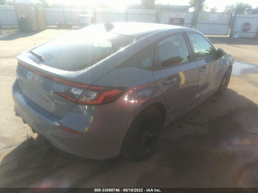 2022 HONDA CIVIC HATCHBACK SPORT 19XFL2H80NE012266